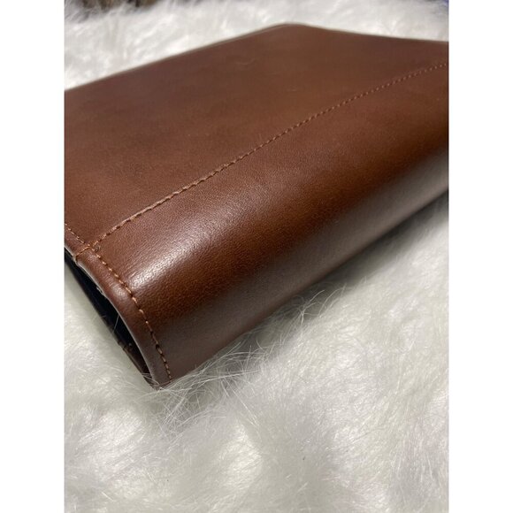 Brown Leather Portfolio Binder / Calendar With & Inner Pockets - Picture 5 of 10